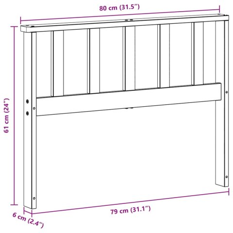 VidaXL Podłokietnik 2 szt. naturalny 80 x 6 x 61 cm Lite Drewno Akacji