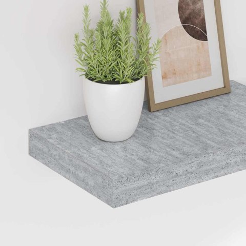 VidaXL Półki ścienne, 4 szt., szarość betonu, 40x23,5x3,8 cm, MDF