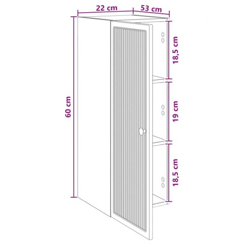 VidaXL Szafka ścienna Biały wysoki połysk 33 x 34,5 x 90 cm