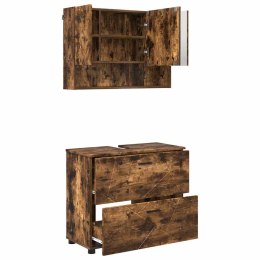 VidaXL Zestaw mebli łazienkowych 2 szt. Dąb wędzony 76,5 x 35 x 64 cm