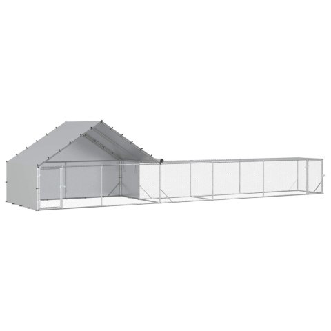 DUŻY KURNIK XXL DLA KUR Z WYBIEGIEM 8X2X1,9 M STAL OCYNKOWANA