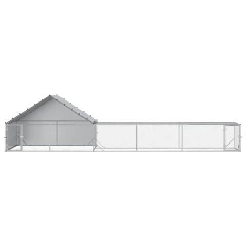 DUŻY KURNIK XXL DLA KUR Z WYBIEGIEM 8X2X1,9 M STAL OCYNKOWANA