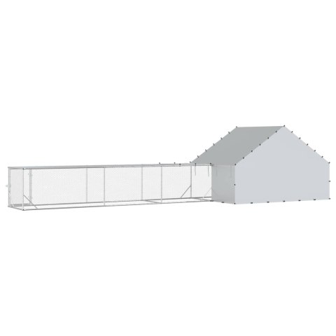 DUŻY KURNIK XXL DLA KUR Z WYBIEGIEM 8X2X1,9 M STAL OCYNKOWANA