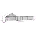 DUŻY KURNIK XXL DLA KUR Z WYBIEGIEM 8X2X1,9 M STAL OCYNKOWANA