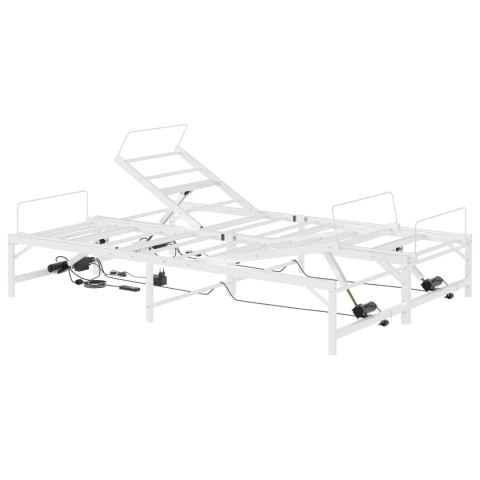 ELEKTRO REGULOWANY STELAŻ ŁÓŻKA BIAŁY 120 X 200 CM STAL
