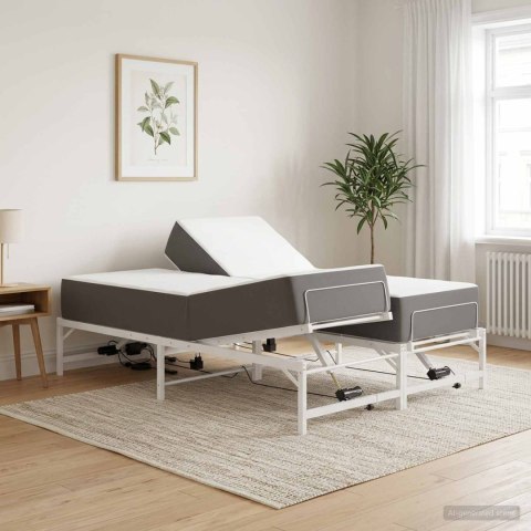 ELEKTRO REGULOWANY STELAŻ ŁÓŻKA BIAŁY 140 X 200 CM STAL