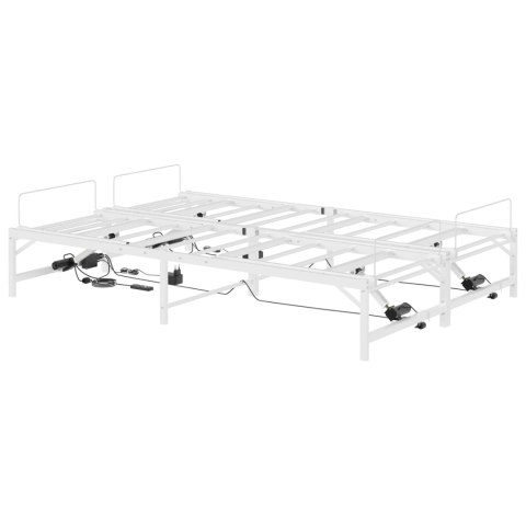 ELEKTRO REGULOWANY STELAŻ ŁÓŻKA BIAŁY 140 X 200 CM STAL