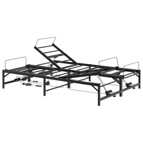 ELEKTRO REGULOWANY STELAŻ ŁÓŻKA CZARNY 120 X 200 CM STAL