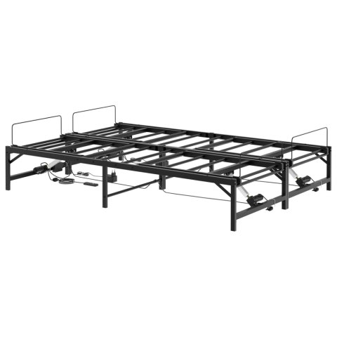 ELEKTRO REGULOWANY STELAŻ ŁÓŻKA CZARNY 120 X 200 CM STAL
