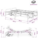 ELEKTRO REGULOWANY STELAŻ ŁÓŻKA CZARNY 120 X 200 CM STAL
