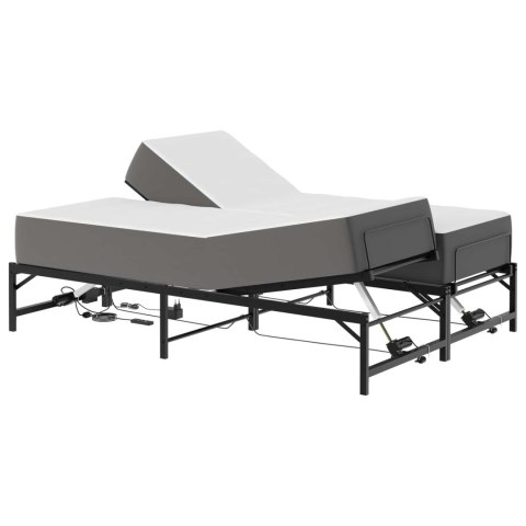 ELEKTRO REGULOWANY STELAŻ ŁÓŻKA CZARNY 140 X 200 CM STAL
