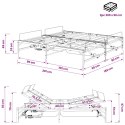 ELEKTRO REGULOWANY STELAŻ ŁÓŻKA CZARNY 180 X 200 CM STAL