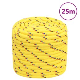 VidaXL Linka żeglarska, żółta, 16 mm, 25 m, polipropylen
