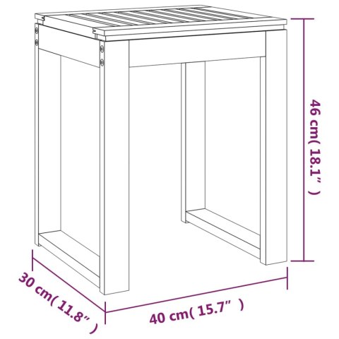 VidaXL Stołek do łazienki, 40x30x46 cm, lite drewno orzechowe
