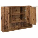 VidaXL Szafka z lustrem z przechowywaniem Stare drewno 80 x 17 x 55 cm