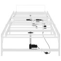 VidaXL Elektro Regulowany Stelaż Łóżka Biały 100 x 190 cm Stal