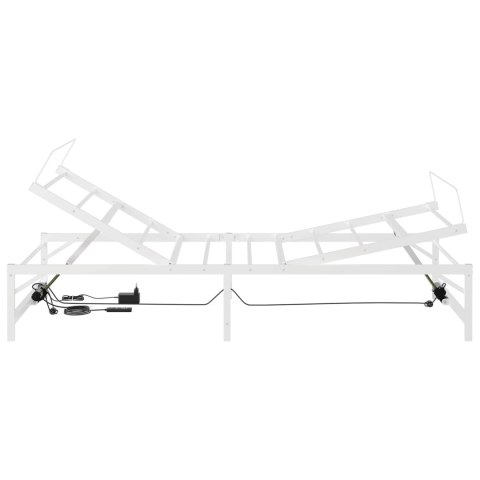 VidaXL Elektro Regulowany Stelaż Łóżka Biały 100 x 190 cm Stal
