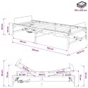 VidaXL Elektro Regulowany Stelaż Łóżka Biały 100 x 200 cm Stal