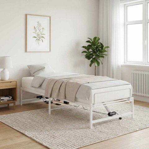 VidaXL Elektro Regulowany Stelaż Łóżka Biały 107 x 200 cm Stal