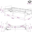 VidaXL Elektro Regulowany Stelaż Łóżka Biały 107 x 200 cm Stal