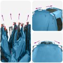 VidaXL 3-osobowy 3-osobowy niebieski Polyester 185T z powłoką PU