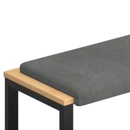 VidaXL Poduszka na ławkę Welur ciemnoszary Głębokość 35 cm