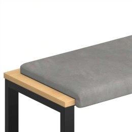 VidaXL Poduszka na ławkę Welur jasnoszary Głębokość 35 cm