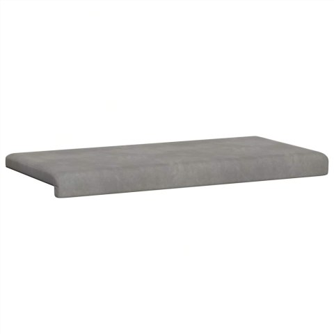 VidaXL Poduszka na ławkę Welur jasnoszary Głębokość 35 cm