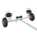 PRZYCZEPA DO ŁODZI REGULOWANA OCYNKOWANA STAL OPONY PNEUMATYCZNE MAX 200 KG