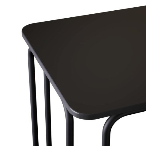 VidaXL Stół jadalny 100 x 50 x 75 cm Drewno inżynieryjne Czarny
