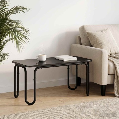 VidaXL Stolik kawowy Czarny 79,5 x 40 x 36 cm Drewno inżynieryjne