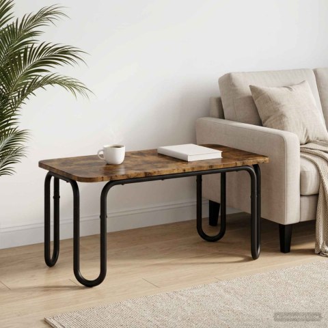 VidaXL Stolik kawowy Dąb wędzony 100 x 50 x 45 cm Drewno inżynieryjne