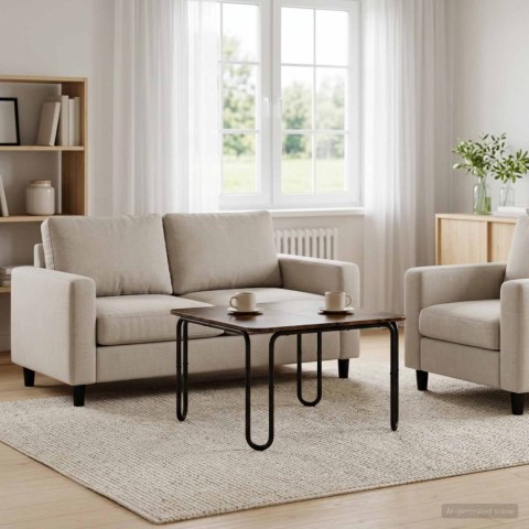 VidaXL Stolik kawowy Dąb wędzony 59 x 59 x 45 cm Drewno inżynieryjne