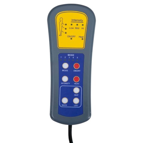 VidaXL Elektryczny fotel masujący, taupe, tkanina