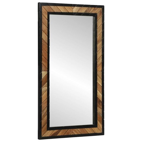 VidaXL Lustro ścienne Prostokątny Czarny i Brązowy 50 x 2 x 90 cm