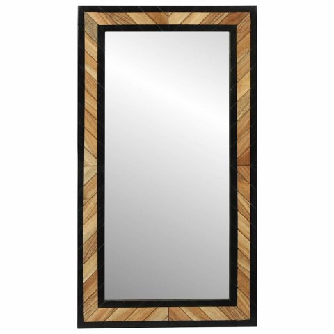 VidaXL Lustro ścienne Prostokątny Czarny i Brązowy 50 x 2 x 90 cm