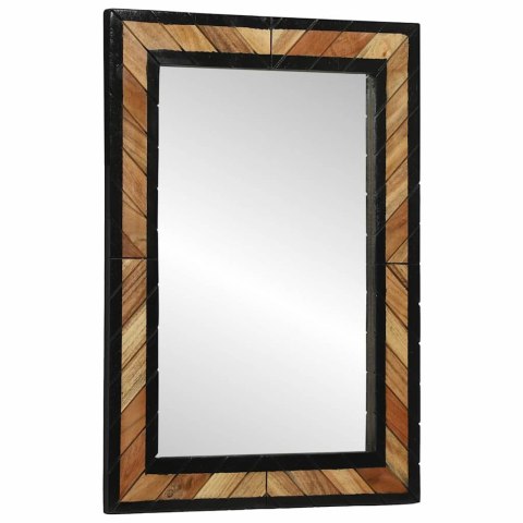 VidaXL Lustro ścienne Prostokątny Czarny i Brązowy 70 x 2 x 70 cm