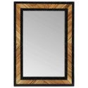 VidaXL Lustro ścienne Prostokątny Czarny i Brązowy 70 x 2 x 70 cm