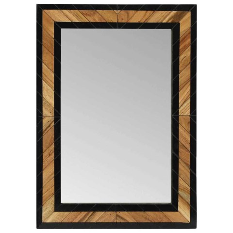 VidaXL Lustro ścienne Prostokątny Czarny i Brązowy 70 x 2 x 70 cm