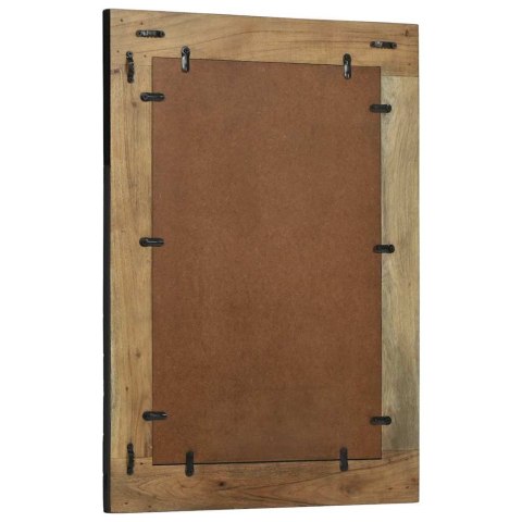VidaXL Lustro ścienne Prostokątny Czarny i Brązowy 70 x 2 x 70 cm