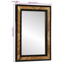 VidaXL Lustro ścienne Prostokątny Czarny i Brązowy 70 x 2 x 70 cm