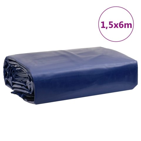PLANDEKA PŁACHTA OKRYCIOWA OCHRONNA NIEBIESKA 1,5X6M 650G/M²