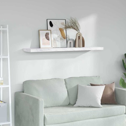VidaXL Półka ścienna Do montażu na ścianie Biały marmur