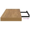VidaXL Półka ścienna Do montażu na ścianie Brązowy 90 x 23,5 x 3,8 cm