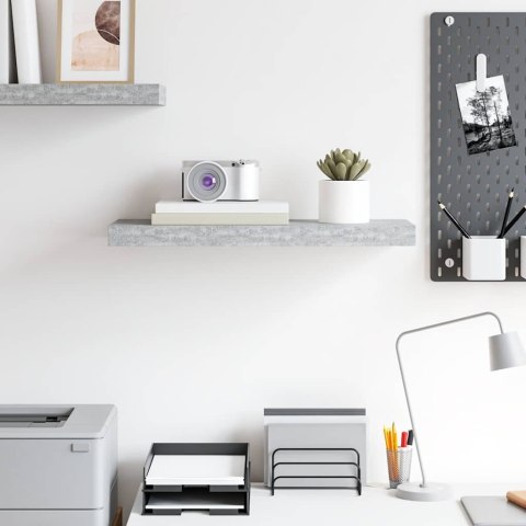 VidaXL Półka ścienna, szarość betonu, 60x23,5x3,8 cm, MDF