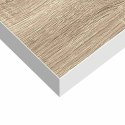 VidaXL Półki ścienne, 4 szt., dębowo-białe, 23 x 23,5 x 3,8 cm, MDF