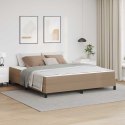 VidaXL Ramka łóżka z materacem Cappuccino 180 x 200 cm tkanina