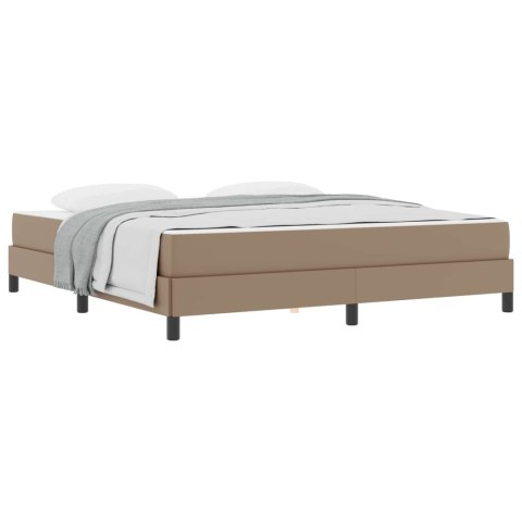VidaXL Ramka łóżka z materacem Cappuccino 180 x 200 cm tkanina