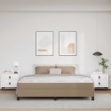 VidaXL Ramka łóżka z materacem Cappuccino 180 x 200 cm tkanina
