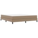 VidaXL Ramka łóżka z materacem Cappuccino 180 x 200 cm tkanina